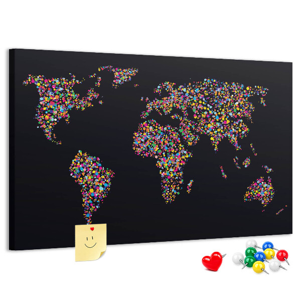 wereldkaart met hartjes
