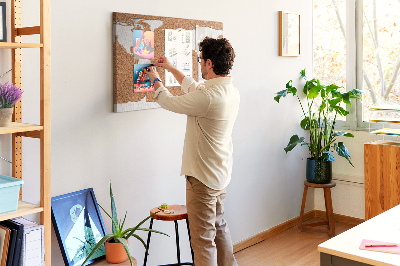 Kurkbord wereldkaart inclusief speldjes