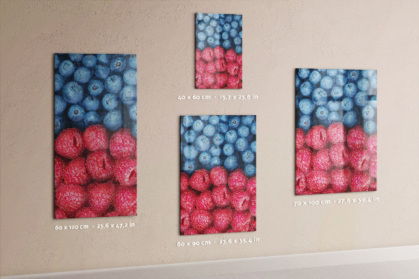 Magnet board Bosbessen en frambozen