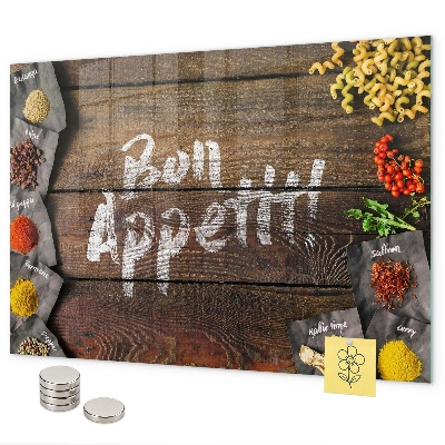 Magneetbord Eet smakelijk inscriptie