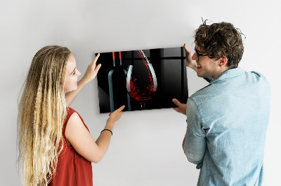 Magneetbord Een fles wijn