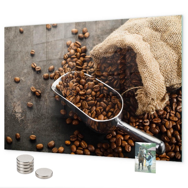 Magneetbord Een zak verse koffie