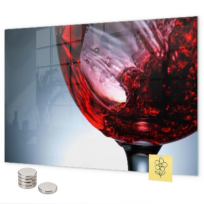 Magnetisch bord Glas wijn