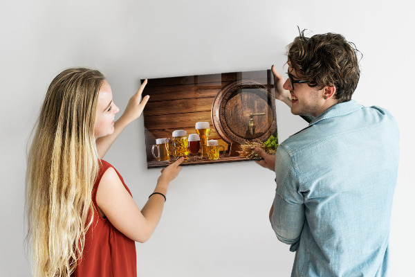 Magneetbord Een biervat