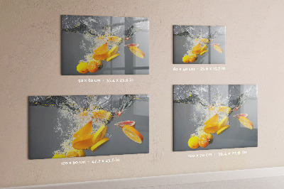 Magnetisch bord Citrusvruchten in water