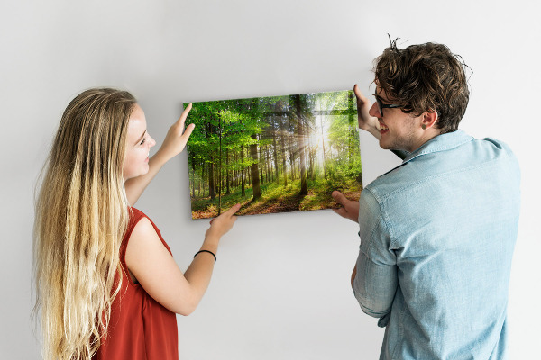Magneetbord Zonsopgang in het bos