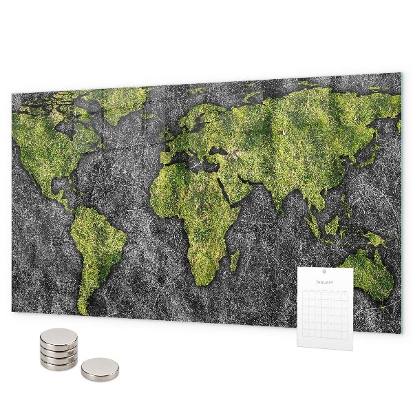 Magnetisch bord Wereldkaart