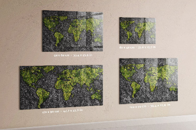 Magnetisch bord Wereldkaart