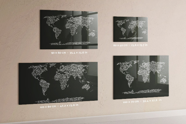 Magneetbord Namen van de continenten