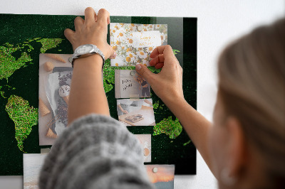 Magnetisch bord Wereldkaart met gras