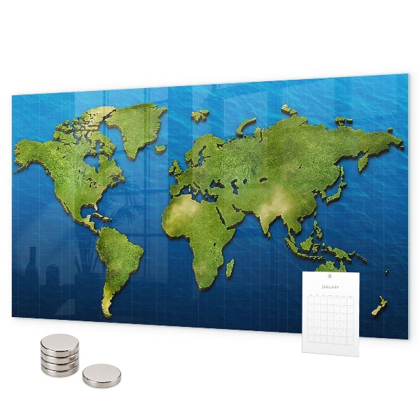 Magneetbord Wereldkaart