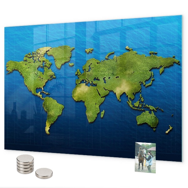 Magneetbord Wereldkaart
