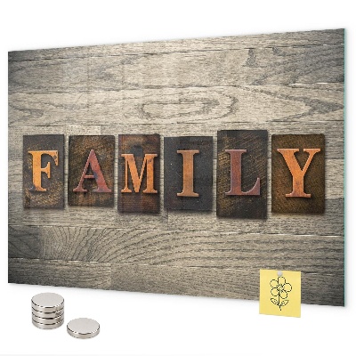 Magnetisch bord Familie van inscripties