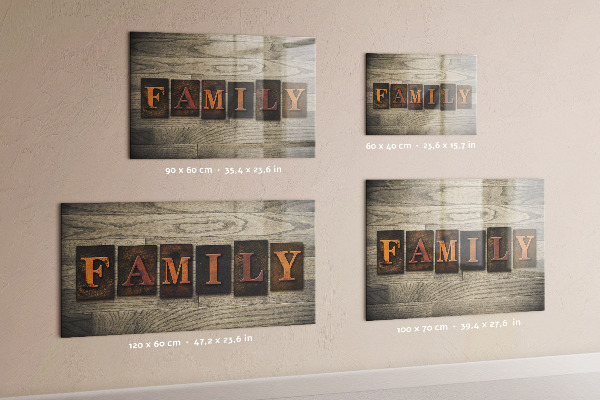 Magnetisch bord Familie van inscripties