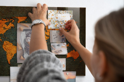 Magneetbord Wereldkaart