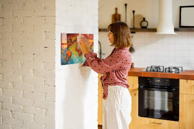 Magnetisch bord Decoratieve wereldkaart