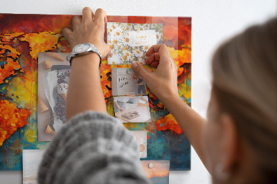 Magnetisch bord Decoratieve wereldkaart