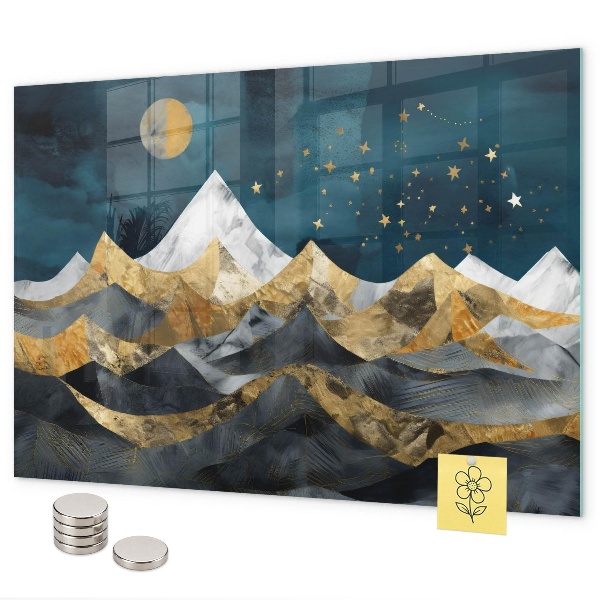 Magneetbord Bergen 's nachts