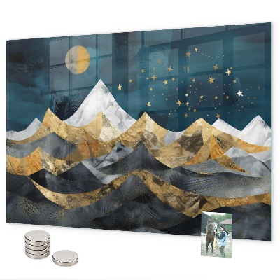 Magneetbord Bergen 's nachts