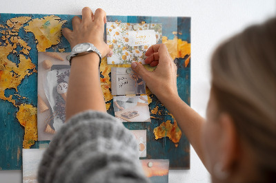 Magnetisch bord Decoratieve wereldkaart
