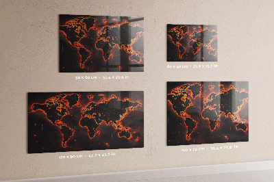 Magneetbord Wereldkaart