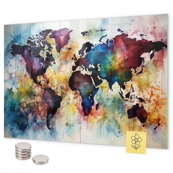 Magneetbord Aquarelkaart