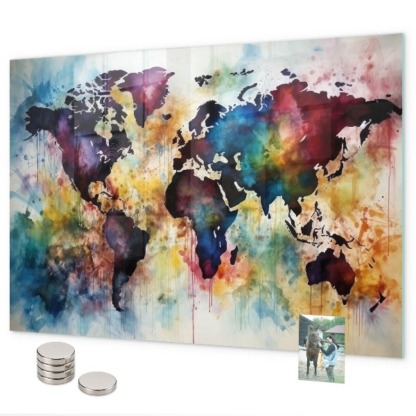 Magneetbord Aquarelkaart