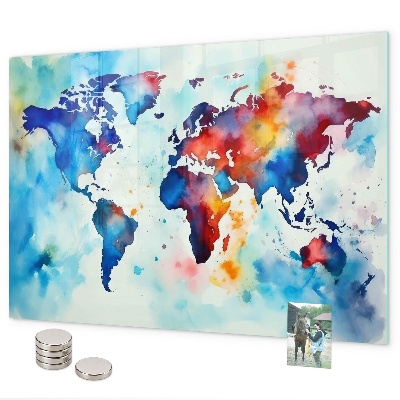 Magneetbord Geschilderde kaart