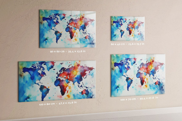 Magneetbord Geschilderde kaart