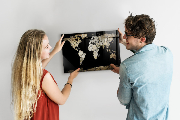 Magnetisch bord Wereldkaart van droogte