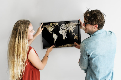 Magnetisch bord Wereldkaart van droogte