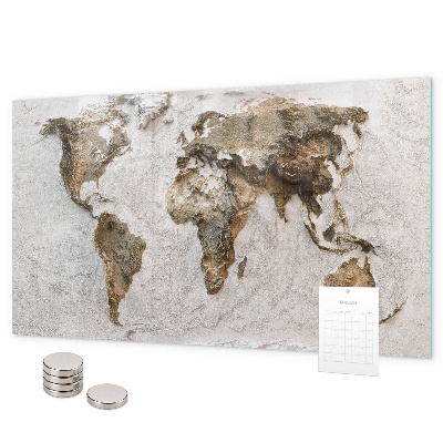 Magneetbord Oude wereldkaart
