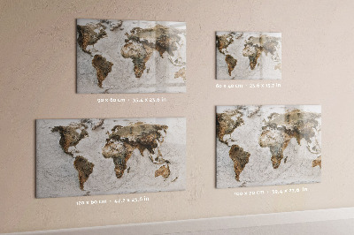 Magneetbord Oude wereldkaart