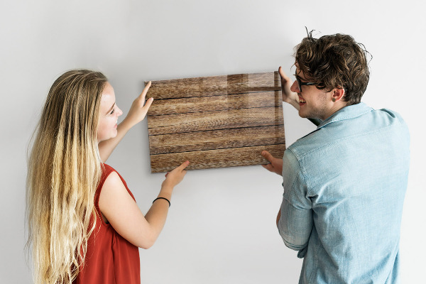 Magnetisch bord Houten planken