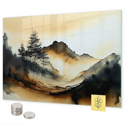 Magneetbord Abstract landschap