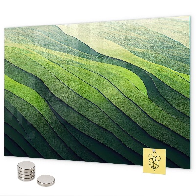 Magneetbord Abstracte groene velden