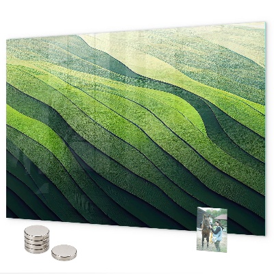 Magneetbord Abstracte groene velden