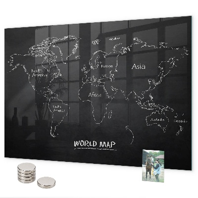 Magneetbord Landen op de wereldkaart