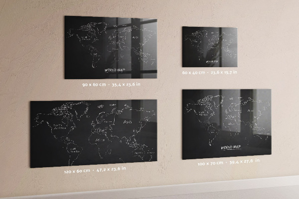 Magneetbord Landen op de wereldkaart