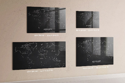 Magneetbord Landen op de wereldkaart