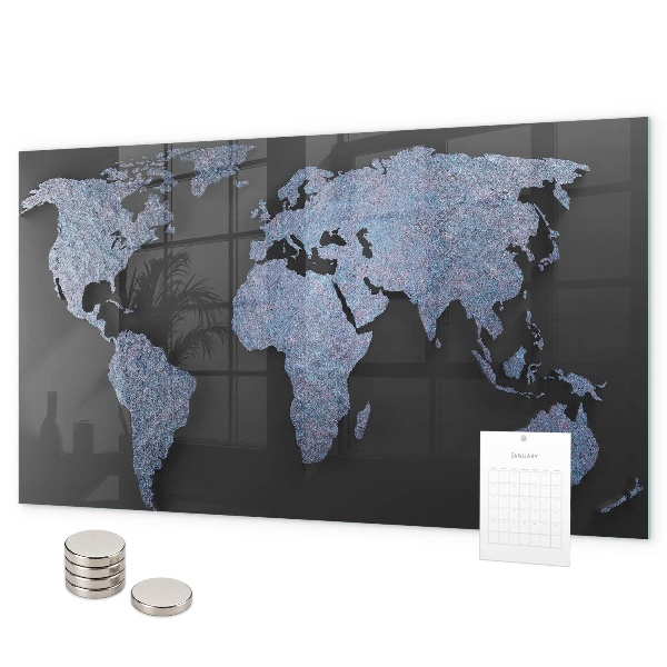 Magneetbord 3D-wereldkaart