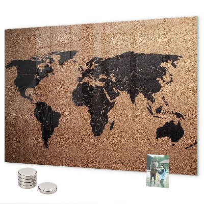 Magnetisch bord Wereldkaart