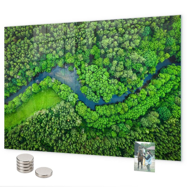 Magnetisch bord Rivier in het bos