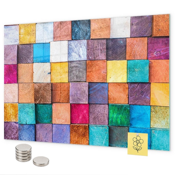 Magneetbord Houten kubussen