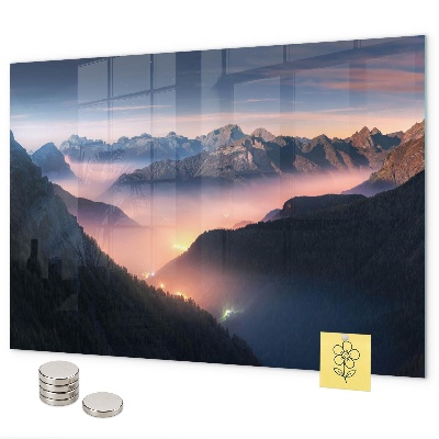 Magneetbord Landschap met bergtoppen