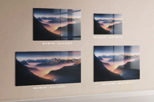 Magneetbord Landschap met bergtoppen