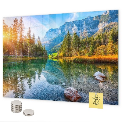 Magnetisch bord Rivier- en berglandschap
