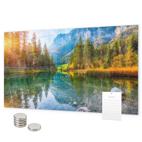 Magnetisch bord Rivier- en berglandschap