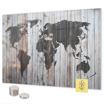 Magneetbord De wereld op board.
