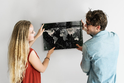 Magnetisch bord Dollar Wereldkaart